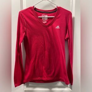 Adidas pink long sleeve women’s athletic shirt Size S